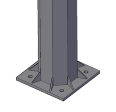 Octogonal Empotrado con base