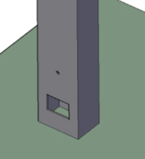 Poste rectangular con base